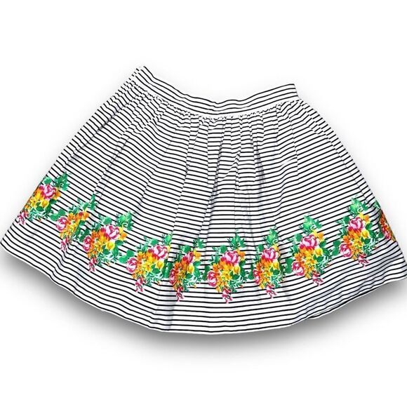 Janie & Jack Striped Floral Boarder Skirt in Midsummer Garden, Girls 10 - Picture 2 of 14